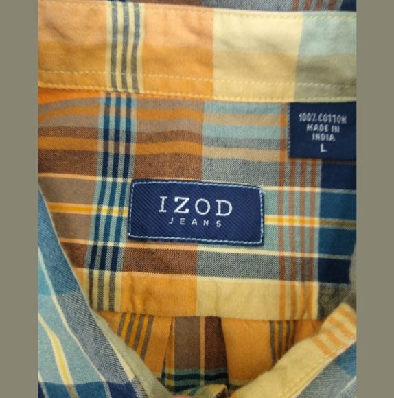 🔥🔥🔥 IZOD Mens Large Short Sleeve Button Up - Picture 3 of 6